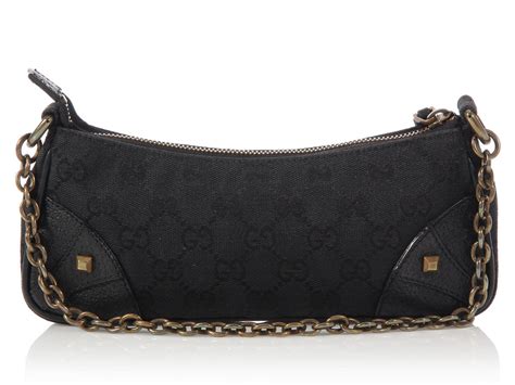 gucci nailhead pochette|Gucci Black Logo Nailhead Pochette .